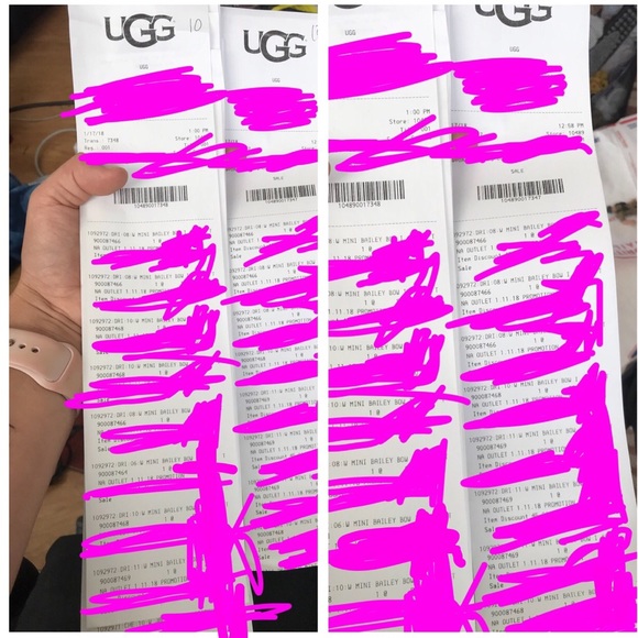 UGG water resistant Bailey bow II ribbon Sz 11 new - Picture 7 of 7